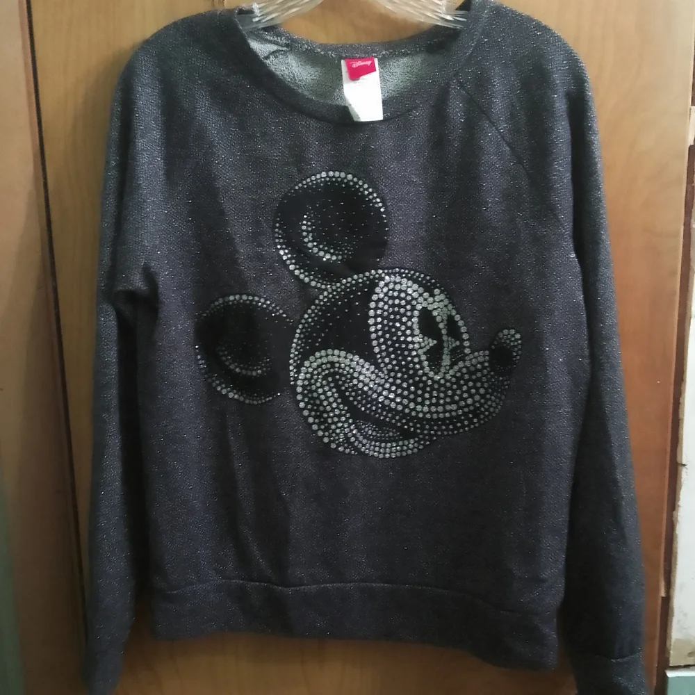 Disney Women's Dark Gray Mickey Mouse‎ Sweater